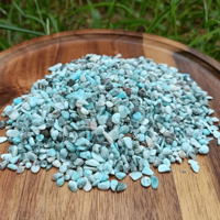 Vente en gros de puces de Larimar, perles de pierres précieuses naturelles polies pour la fabrication de bijoux, artisanat de guérison, décoration d'intérieur avec amour