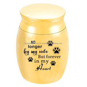 Urna funeraria para mascotas, casquete de cenizas con letras inglesas de Metal para miembros de la familia, regalo - Product Image 4