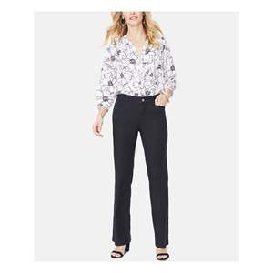 Pantaloni Palazzo Neri da Donna Nydj, Antirughe, Traspiranti, Casual, con Elastico in Vita, Taglia XL, Tessuto con Tecnica Stropicciata - Product Image 1