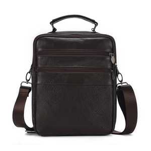 Sac à bandoulière vintage design de luxe en cuir véritable sacs à bandoulière pour hommes en cuir de vachette véritable sacs de poitrine - Product Image 2