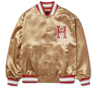 Prix de gros Veste d'hiver en satin de haute qualité pour hommes Col montant Logo frontal Fabriqué au Pakistan Service OEM - Product Image 3