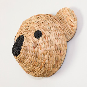 Koala หัวแขวนผนังตกแต่งผักตบชวาอินเทรนด์สัตว์การ์ตูนหัวตกแต่งผนังสำหรับห้องเด็กเล่น - Product Image 1