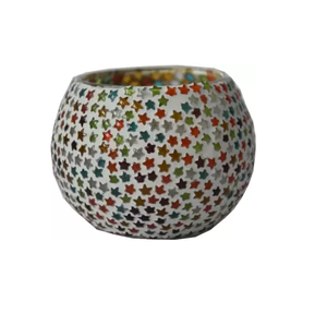 Fournitures en vrac porte-bougie en verre mosaïque Votive pour la décoration du balcon Design élégant porte-lumière en T meilleur pour noël - Product Image 6