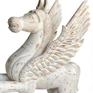 Caballo Alado Majestuoso, Diseño Shabby Chic Hecho a Mano, Obra de Arte con Patrón Animal - Product Image 5