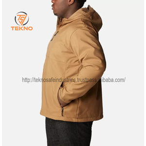 Chaqueta Softshell para hombre con logotipo personalizado a la venta, chaqueta Softshell de manga larga para hombre con nuevo diseño, chaqueta Softshell de poliéster y nailon - Product Image 3