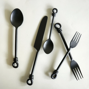 Juego de cubiertos Twist, juego de cubiertos de metal personalizado, cuchillo de cena, cuchara, tenedor, hogar, cocina, restaurante, vajilla, decoración de eventos de boda - Product Image 1