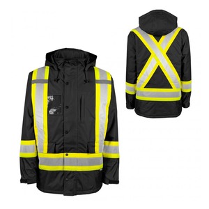 Chaqueta de Bombero de Alta Visibilidad Nomex Aramid, Ropa de Trabajo de Seguridad FR, Abrigo Protector con Capucha Resistente a las Llamas para Respuesta a Emergencias - Product Image 1