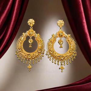 Super Quality <b>Earrings</b> Set with Traditional Designed 22CT Gold Plated Jhumka Style <b>Earrings</b> Jewelry for Women Wear by Exporters - Product Image 1