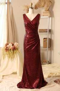 Vestido de noche ecológico sin Mangas de gasa acampanado transpirable antiestático para mujer - Product Image 5