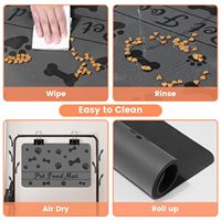 Tapis d'alimentation pour animaux de compagnie avec logo personnalisé, napperon imperméable et absorbant pour bols de nourriture pour chiens et chats/