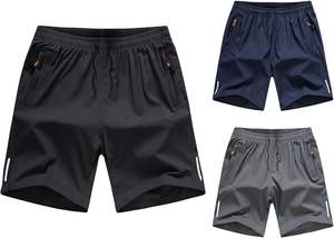 กางเกงขาสั้นวิ่งออกกำลังกายสำหรับผู้ชายกางเกงขาสั้นผ้าโพลีเอสเตอร์แบบ100% แห้งเร็วมีกระเป๋าปิดและมีเชือกรูดสำหรับออกกำลังกาย - Product Image 4