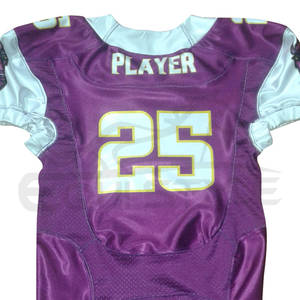 Uniforme de Fútbol Americano Morado, Jersey con Cuello en V Blanco con Letras Impresas, Conjunto de Pantalones Cortos de Secado Rápido, Uniforme Deportivo de Fútbol Americano de Talla Grande - Product Image 4