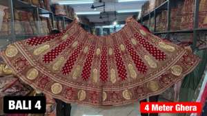 Maroon Velvet Rajwadi Lehenga 4m Flair Double Dupatta Heavy Multi Jarakn Work Summer Ethnic Wear for Winter Parties B2B Buyers - Product Image 3