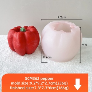 Simulation poivron modèle légumes moules cuisine décoration poivre affichage accessoires poivrons mélange Poly Dragon nourriture - Product Image 2
