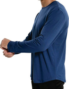 T-shirt à manches longues pour homme, coupe classique, 100% coton, haute qualité, couleurs personnalisées, écologique, respirant, séchage rapide - Product Image 6