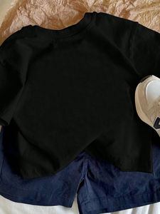 เสื้อครอปท็อปผู้หญิงสำหรับฤดูร้อน ระบายอากาศ แห้งเร็ว คอกลม ทรงปกติ ผ้าโพลีเอสเตอร์ 95% อีลาสเทน 5% สีตามสั่ง สไตล์ลำลอง - Product Image 5