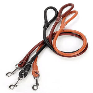 Conjunto de Correa y collar de cuero resistente para mascotas pequeñas, medianas y grandes, plomo ajustable suave para gatos y perros, suministros para mascotas - Product Image 6