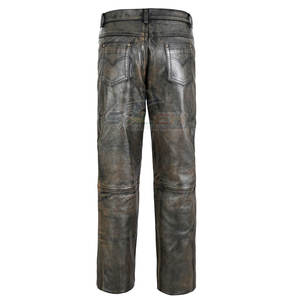 กางเกงหนังทรงตรงเอวกลางน้ำหนักเบาสำหรับผู้ชาย ราคาขายส่ง ผลิตตามสั่ง พร้อมโลโก้และดีไซน์เฉพาะตัว - Product Image 2