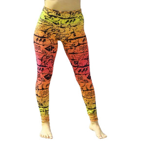 Leggings de Yoga de Cintura Alta con Estampado Degradado para Mujer, de Secado Rápido, Elásticos y Transpirables, de Poliéster/Algodón, OEM - Product Image 4