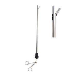 Fórceps de sujeción de piedra de acero inoxidable laparoscópico de gama alta diseño delicado 10mm x 330mm para eliminación de agarre de piedra de vesícula biliar - Product Image 1