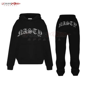 Chándal de mujer con gráficos de diamantes de imitación y silueta ajustada para actuación o ropa de escenario chándal de moda de mujer con diamantes de imitación - Product Image 1