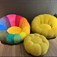 Canapé paresseux en forme de pétale de citrouille |   Fauteuil paresseux individuel pour petite chambre, meubles compressés sous vide
