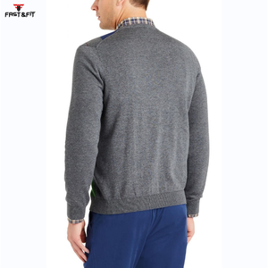 Wholesale Price Arrival Winter Breathable Anti-Wrinkle Custom Logo Front Position <b>Wool</b> Cashmere Custom Knitted <b>Men</b> <b>Sweater</b> - Product Image 2