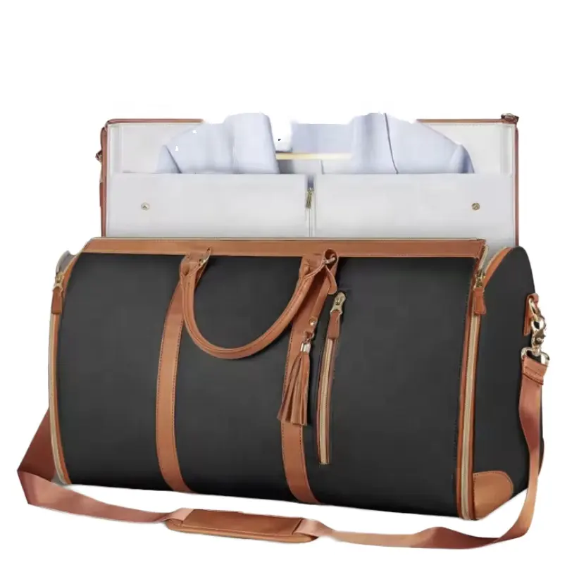Trending All in One Nylon Sport Duffle Travel Bag Foldable Polyester Lined Custom Logo Leisure Business Travel Multi Usage