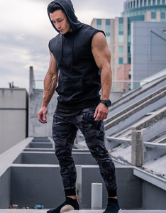 Vente de gros Vêtements de sport personnalisés légers Muscle Fit Musculation Sweat à capuche sans manches Multi Respirant Vêtements de fitness pour hommes - Product Image 2