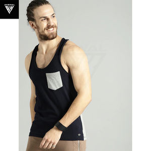 Akewal Custom Men's Fitness Bodybuilding Gym Tank Tops Venta al por mayor Compression Athletic Shirts para Summer Training Sport - Product Image 3