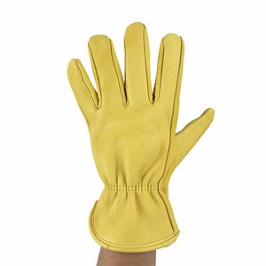 Guantes DE TRABAJO DE SEGURIDAD DE CUERO ecológicos transpirables de agarre firme con longitud de muñeca para uso diario y al aire libre en las cuatro estaciones - Product Image 1