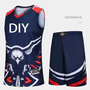 Uniforme de basket-ball personnalisable pour hommes vêtements de sport imprimés respirants avec logo personnalisé - Product Image 4