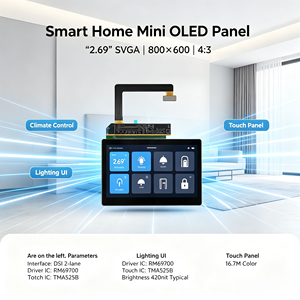 Écran AMOLED SVGA BINTU FACTORY OEM/ODM personnalisé de 2,69 pouces 800*600 OLED Solution 100 0001 à contraste élevé pour IoT intelligent et appareils portables - Product Image 5