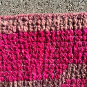 Turkish <b>Rug</b>, <b>Runner</b> 3.4x12.2 ft Vintage <b>Rug</b>, Pink Polka dot Wool <b>Rug</b> - Product Image 3