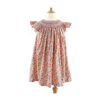 Vêtements pour bébés Robes pour bébés Robe smockée pour enfants Robe pour enfants pour filles à manches courtes personnalisée OEM ODM de fabricant du Vietnam