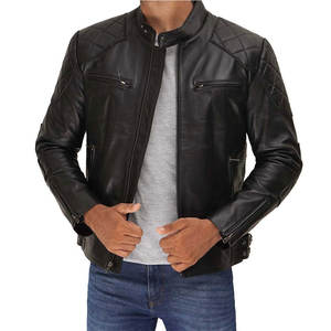 Veste bomber en cuir d'agneau pour homme au meilleur prix, légère, de qualité supérieure, en daim, 100% cuir de vache véritable pour homme - Product Image 4