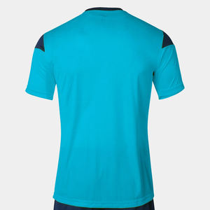 Uniforme de fútbol azul transpirable de poliéster 100% de alta calidad Logotipo personalizado-Servicio OEM Conjuntos de manga corta de corte automatizado para desgaste - Product Image 3