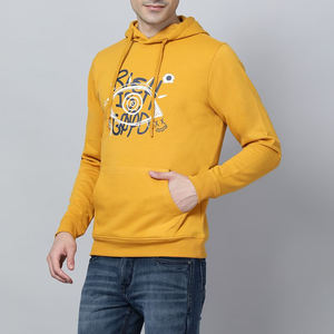 เสื้อฮู้ดผ้าคอตตอนพิมพ์ลายหนาสำหรับผู้ชาย, เสื้อฮู้ดผ้าฟลีซเปิดไหล่ปล่อยโลโก้ออกแบบได้ตามต้องการสำหรับฤดูหนาว - Product Image 2