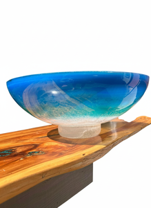 Bol à fruits et à en-cas artisanal en résine époxy polie de qualité supérieure, écologique, couleurs et tailles personnalisables, emballage cadeau - Product Image 5