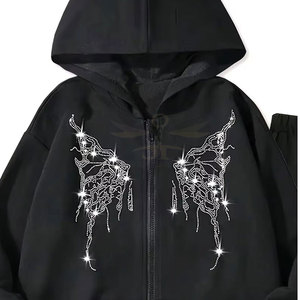 Cómodo ajuste Rhinestone chándal estilo callejero cómodo ajuste Rhinestone chándal OEM disponible - Product Image 5