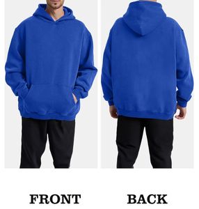 Sudadera con capucha de gran tamaño personalizada, jersey liso en blanco de lana y poliéster mezclado de algodón pesado, Sudadera con capucha ajustada para invierno - Product Image 4