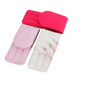 <b>Pouch</b> for Eyelash Tweezers Premium Quality <b>Leather</b> <b>Pouches</b> With Magnetic Closure for Solid Tweezer Custom Logo - Product Image 4
