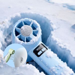 2000Mah Battery, LED Display, With Hook, Type-C Charging Port, Ice-Cold Portable Handheld Fan - Product Image 3