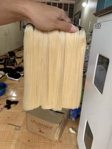 Mechones de calidad superior, cabello humano liso de hueso Rubio, cabello virgen crudo 100%, precio al por mayor vietnamita, cabello crudo de fábrica - Product Image 6