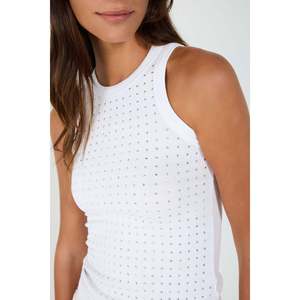 Camiseta sin Mangas para Mujer, con Detalles de Piedras Suaves, Cuello Halter, Estilo Casual Básico, Transpirable y Sostenible, con Logotipo Personalizado, para Uso Diario - Product Image 3