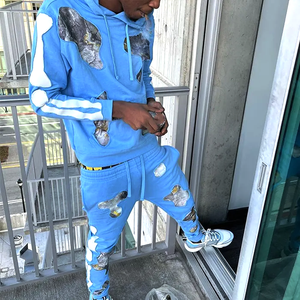 Conjunto de Sudadera con Capucha para Entrenamiento de Invierno, Unisex, Personalizable (OEM), Tallas Grandes, 100% Poliéster, Venta al Por Mayor para Ropa Deportiva Masculina y Femenina - Product Image 3