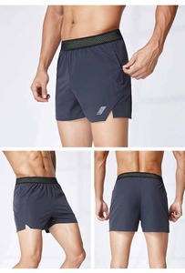Pantalones cortos deportivos de nailon de secado rápido para hombre 2025, ropa de gimnasio con logotipo personalizable, ropa deportiva, pantalones de chándal de entrenamiento para correr de talla XL - Product Image 3