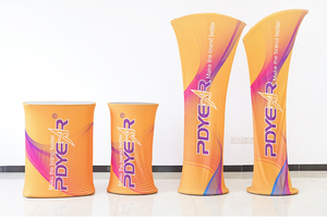 Vente en gros prix d'usine pas cher boutique 8ft 3x3 présentoirs pop-up graphiques pliants avec impression personnalisée et courbe droite - Product Image 4