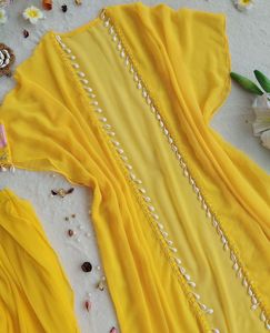 ¡El mejor precio hecho a mano de verano Anarkali Kurti Salwar diseño único traje de mujer de tamaño largo incluyendo Dupatta Comprar ahora! Indio - Product Image 5