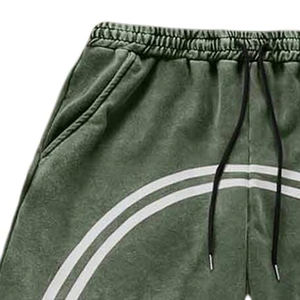 Pantalones de hombre personalizados de fabricante, pantalones deportivos lavados con ácido Vintage, pantalones holgados de algodón pesado, pantalones curvos con cremallera en el tobillo - Product Image 2